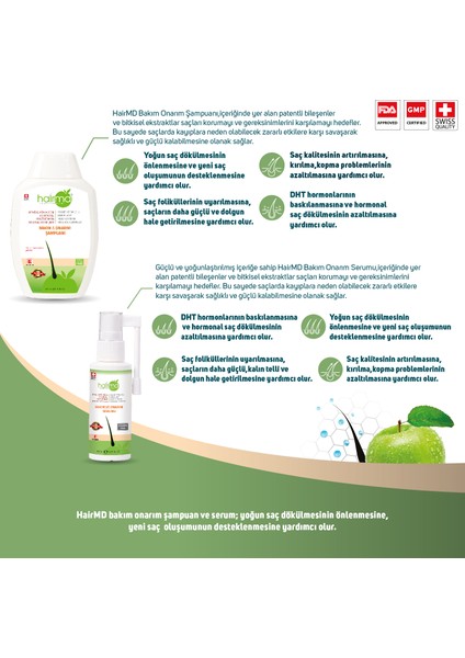 Hairmd Hairmd Bakım Onarım Şampuan ve Serum Set fiyatları