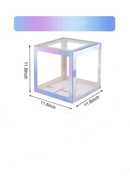 Baby Yazılı Şeffaf Gümüş Kutu ve Balon Seti modelleri
