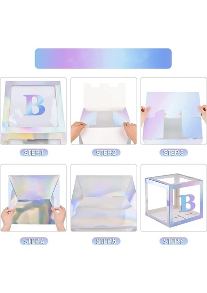 Baby Yazılı Şeffaf Gümüş Kutu ve Balon Seti fırsatları