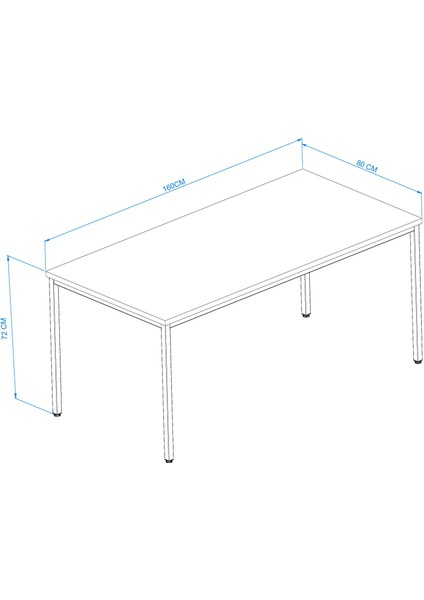 Çalışma Masası 160x80x75 CM