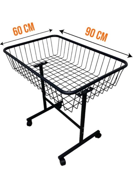 Akkaya Dekorasyon 60X90 cm Tekerlekli Havuz Sepet, Mağaza Sepeti, Teşhir Sepeti