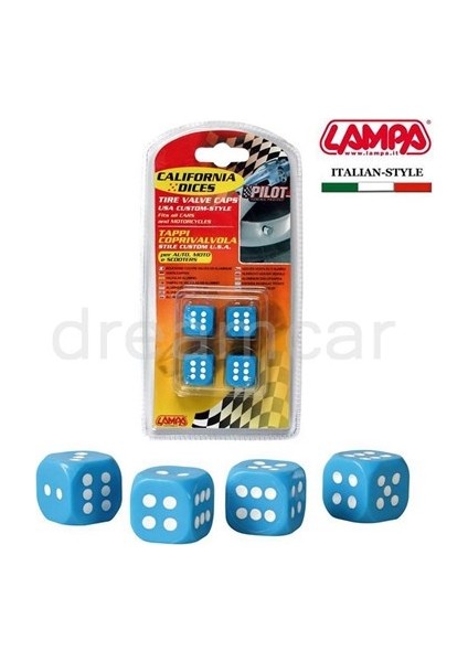 California Dices Mavi Sibop Kapağı 4'lü Set 02463