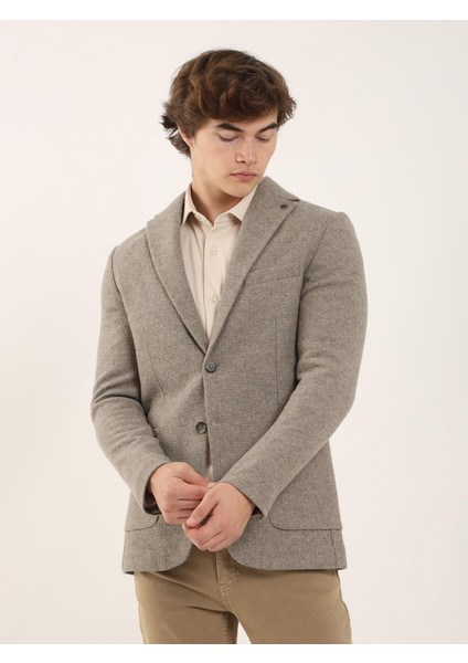 Vizon Erkek Slim Fit Düz Casual Mono Yaka Ceket fiyatları