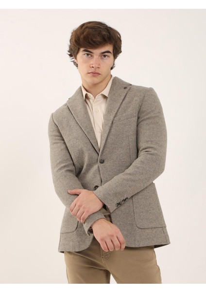 Vizon Erkek Slim Fit Düz Casual Mono Yaka Ceket modelleri