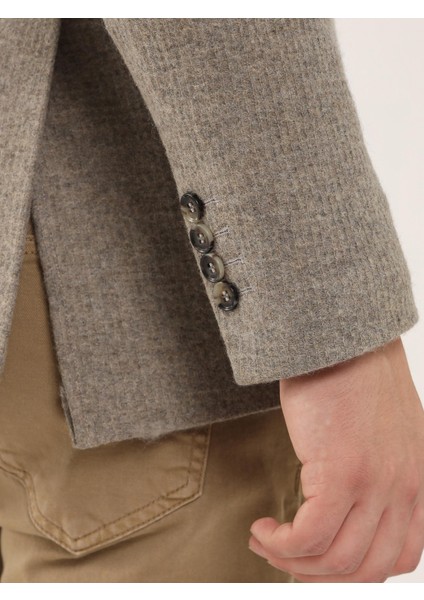 Vizon Erkek Slim Fit Düz Casual Mono Yaka Ceket indirimleri