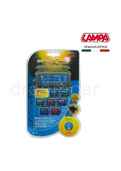 Dreamcar Seyio K-9 Lcd Saat+İç Dış Termometre+Alarm 86322 fiyatları