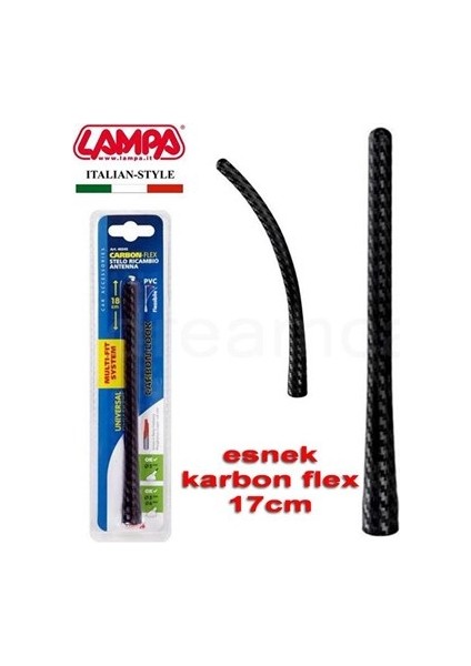 17cm Carbon-Flex Esnek Anten Çubuğu Vidalı 40245