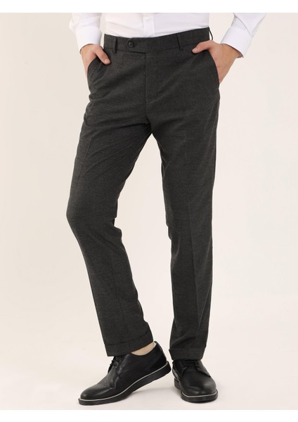 Koyu Gri Erkek Regular Fit Pantolon