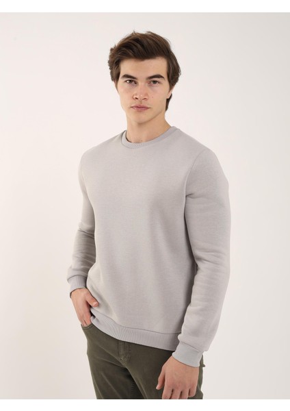 Taş Erkek Regular Fit Bisiklet Yaka Sweatshirt