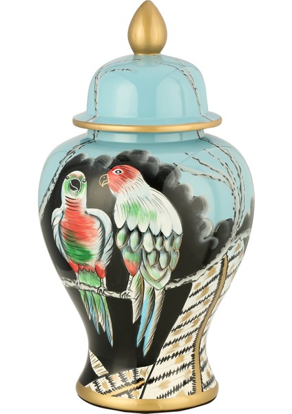 Polly Seramik Turkuaz Vazo 39 cm AK.WLT0542