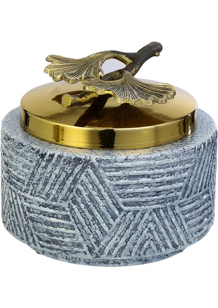 Kabartmalı Mavi Vazo 15X15X14 cm AK.JB0169