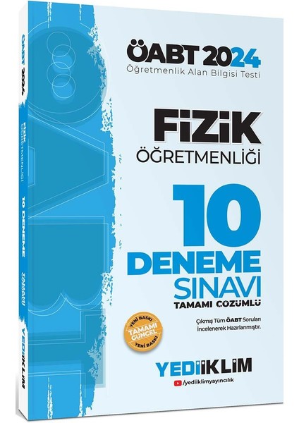 2024 ÖABT Fizik Öğretmenliği Tamamı Çözümlü 10 Deneme Sınavı