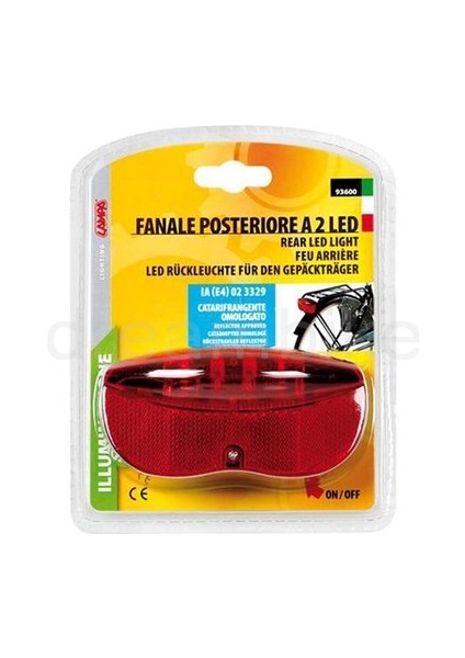 Bisiklet Reflektörlü Led Stop Lambası Pilli 93600