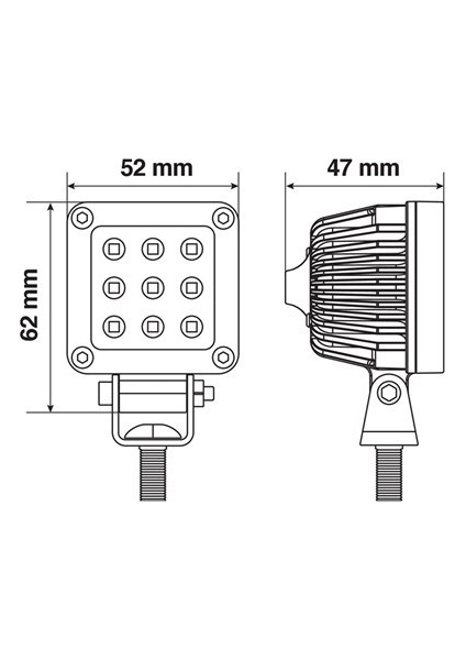 9 Led WL-18 Su Geçirmez 10W 6000K 1000 Lumen Delici Sis Farı 72337 fırsatları