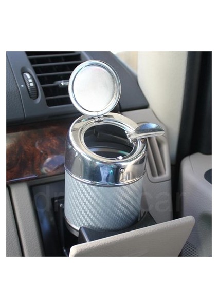 Metal Küllük Gümüş Karbon Otomatik Kapaklı 0700902