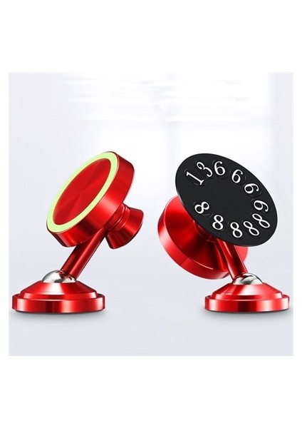 Kırmızı Aluminyum Mıknatıslı Telefon Tutucu+Parktel 0139002