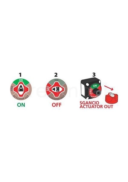 Power-Off Switcher Akü Anahtarı, Güç Kesme Anahtarı 3 Fonksiyonlu 12/50V 39032