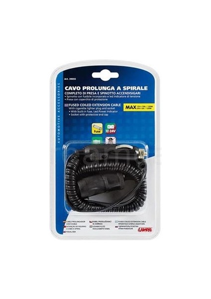 Çakmak Sarmal Uzatma Soketi 4m 39055
