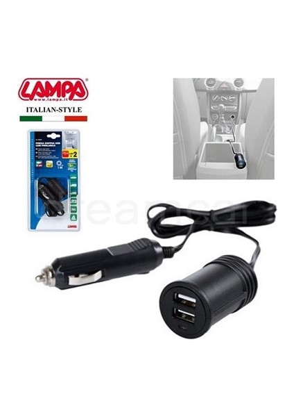 Twin İki Usb'li Uzatma Soketi 1m. 38965