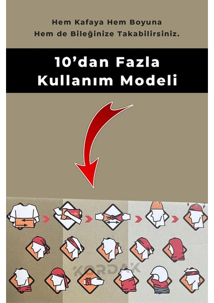 Tactical Askeri Bandana Buff - 17 Şekilde Kullanılabilen Model fiyatları