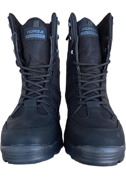 Fermuarlı Bağcıklı Erkek Uzun Bot Siyah indirimleri