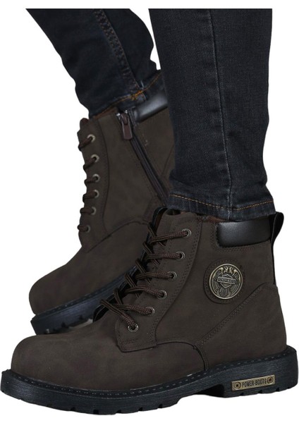 Motorcu Postal Erkek Bot KAHVERENGİ modelleri