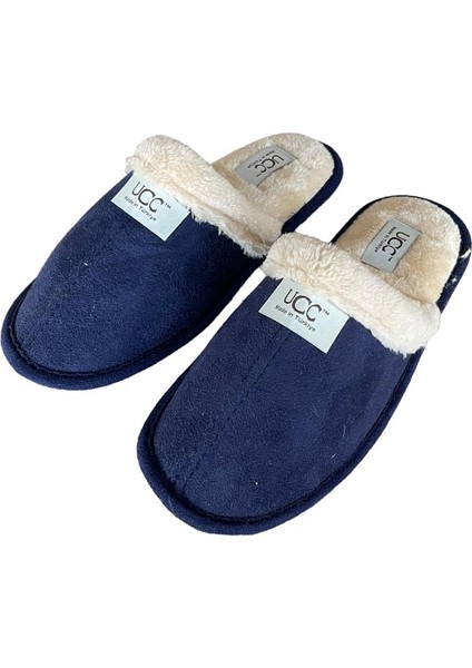 Unisex Peluşlu Ev Terliği Lacivert modelleri