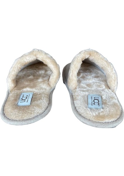 Unisex Peluşlu Ev Terliği Bej indirimleri