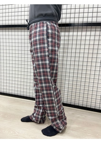 Cepli Erkek Pijama Altı Ekose Desen Dokuma Pamuklu Kumaş modelleri