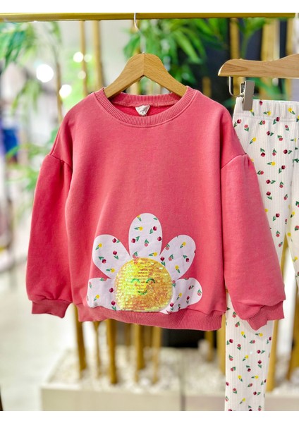 Papatya Desenli Taytlı kız takım - Pembe indirimleri