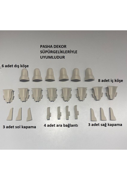 6 cm Gri Süpürgelik İç Köşe Dış Köşe Aparat indirimleri