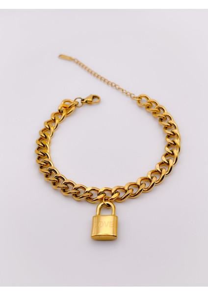 Çelik Bileklik Zincir Kilit Bileklik