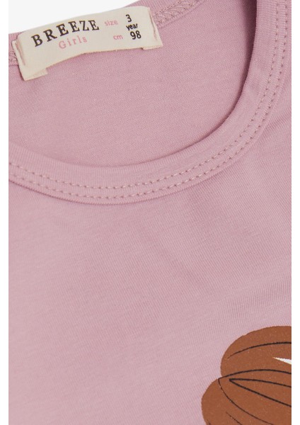 Kız Çocuk Uzun Kollu Tişört Dostluk Temalı Kız Baskılı 1-4 Yaş, Gülkurusu modelleri