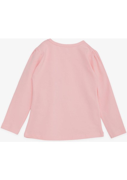 Kız Çocuk Uzun Kollu Tişört Dostluk Temalı Dansçı Kız Baskılı 2-6 Yaş, Pembe indirimleri