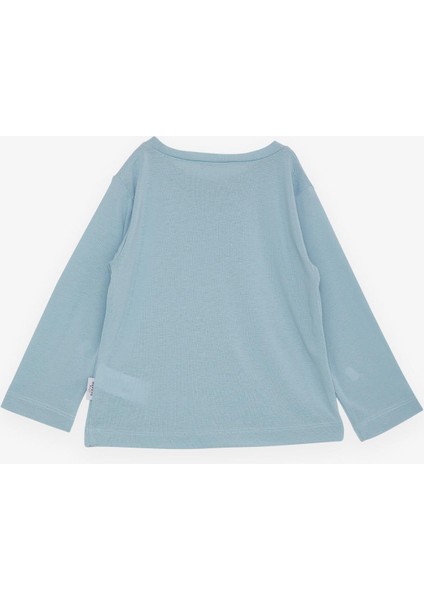 Girls & Boys Erkek Çocuk Uzun Kollu Tişört Basic 1-4 Yaş, Su Yeşili fiyatları