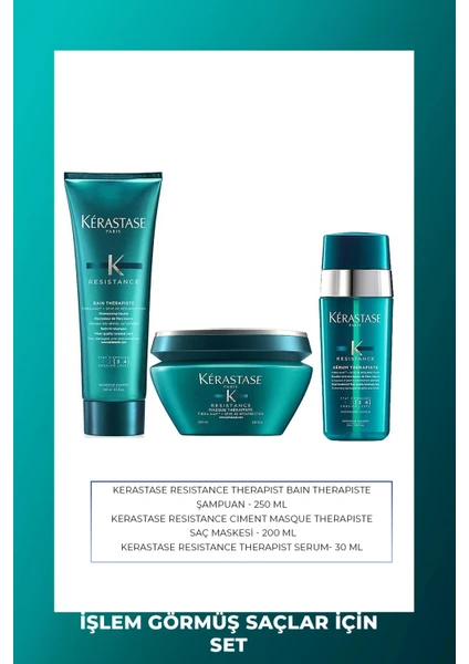 Resistance Therapiste Aşırı Yıpranmış Saçlar İçin Şampuan 250ML+MASKE 200ML+SERUM 30ML