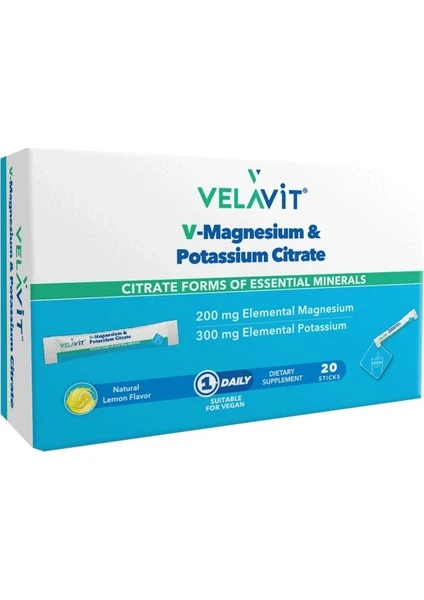 V-Magnesium & Potassium Citrate 20 Saşe