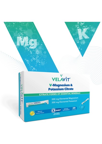 V-Magnesium & Potassium Citrate 20 Saşe