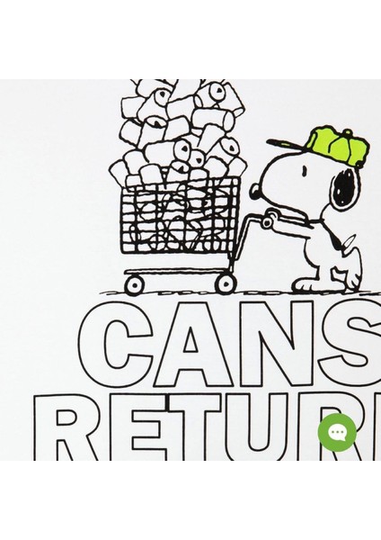 Cans Return Baskılı Geniş Kalıp Unisex tişört - Beyaz fiyatları