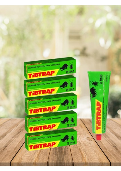 5'li Tibtrap Zehirsiz, Ultra Güçlü Fare Yapışkanı