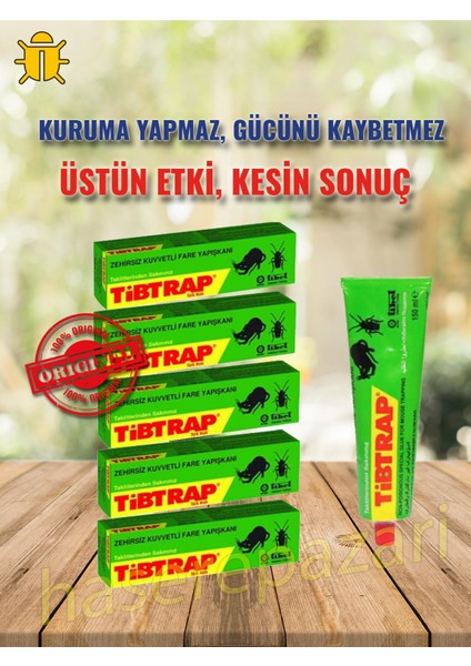5'li Tibtrap Zehirsiz, Ultra Güçlü Fare Yapışkanı