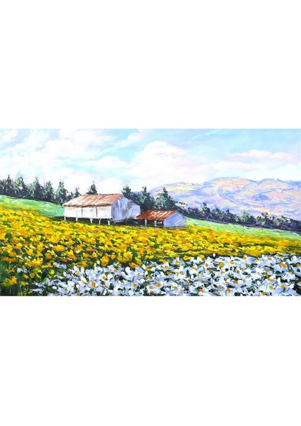 Home In Joy Yağlı Boya Tablo %100 El Yapımı 105CMX65CM Manzara Doğa