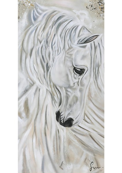 Yağlı Boya Tablo %100 El Yapımı 55CMX95CM At Soyut fiyatları