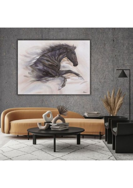 Yağlı Boya Tablo El Yapımı 75CMX94CM At Soyut