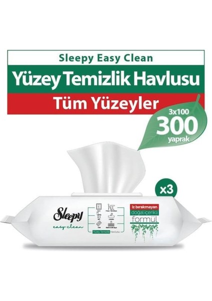 Easy Clean Yüzey Temizlik Havlusu 100' Lü x 3 Adet