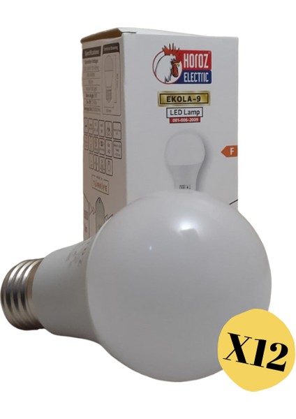 Horoz Electrıc LED Ampul 9W 12'li (E 27) fiyatları