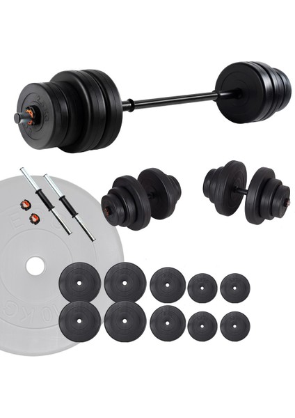 65 kg Halter Seti ve Dambıl Seti Ağırlık Fitness Seti