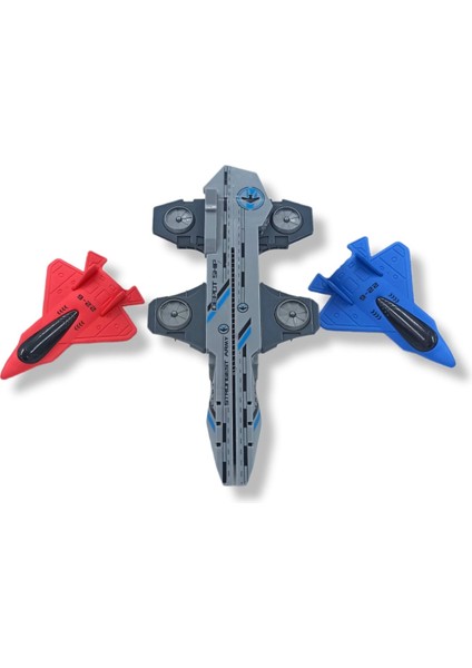 PopŞeker Gökyüzü Macerası Başlıyor: Uçak Gemisi Temalı Oyuncak Uçak Fırlatma Rampası Seti 30CM.