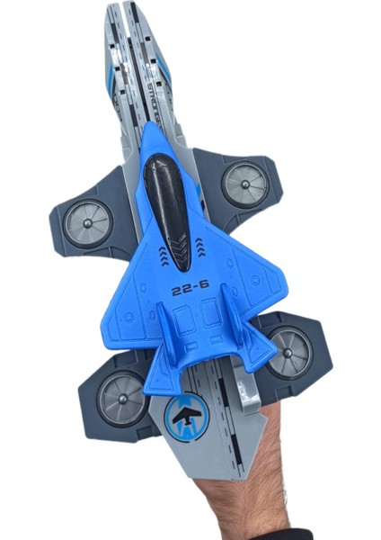 PopŞeker Gökyüzü Macerası Başlıyor: Uçak Gemisi Temalı Oyuncak Uçak Fırlatma Rampası Seti 30CM. fırsatları