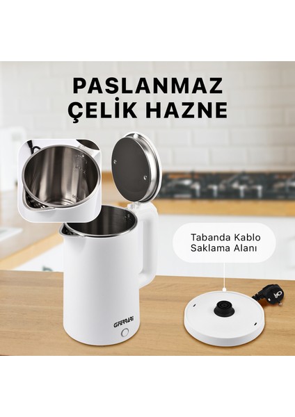 G3FERRARI Essential Inox 1.8 Lt 1500W Su Isıtıcısı & Kettle / G10158